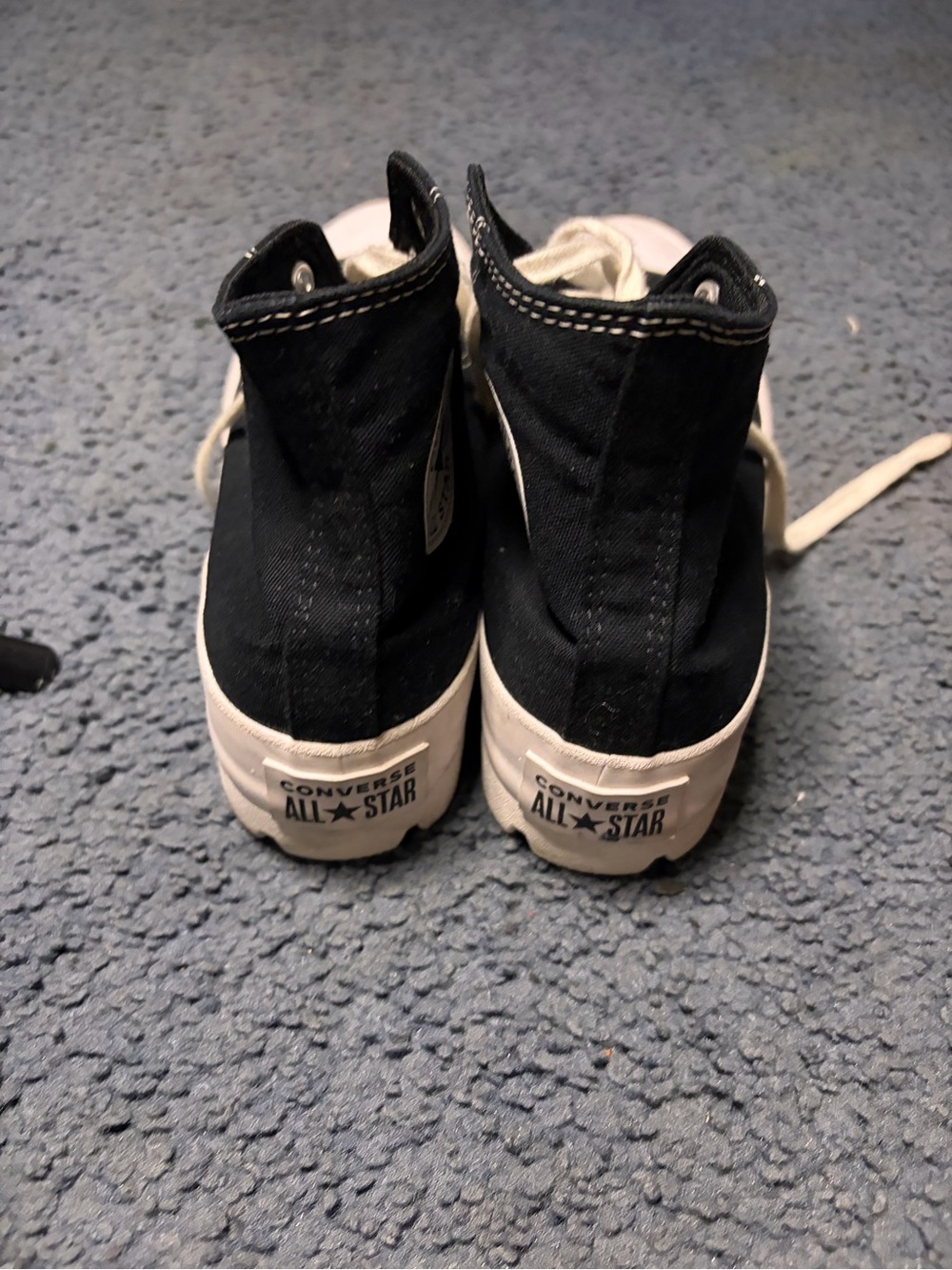 Converse Black High-Top Sneakers with White Accents - Picture 2 of 4